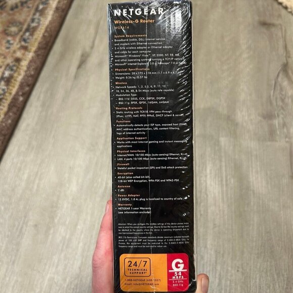 NIB Netgear WGR614 54 Mbps 4-Port 10/100 Wireless G Router Sealed - Picture 5 of 5